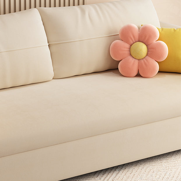 32" Wide Scandinavian Sofa Futon White Foldable Sleeper Sofa