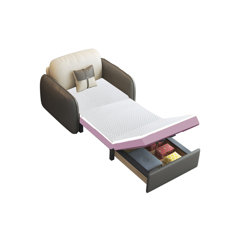 32" Wide Contemporary Sleeper Sofa Futon Faux Leather Sleeper Sofa