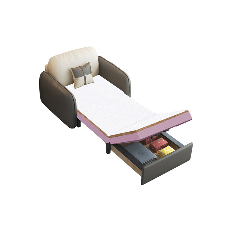 32" Wide Contemporary Sleeper Sofa Futon Faux Leather Sleeper Sofa