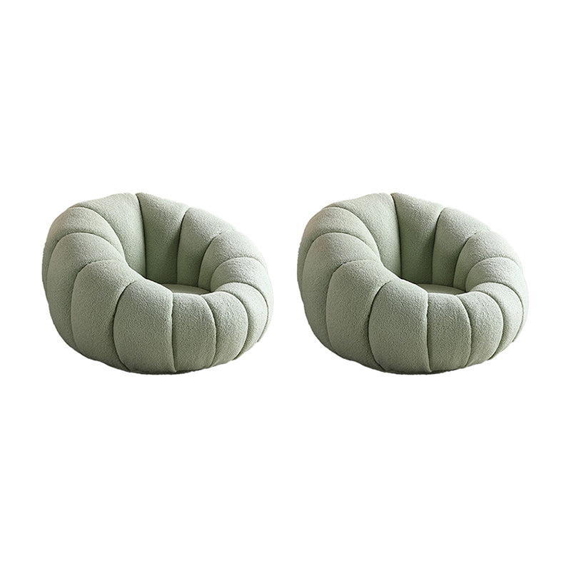 Sewn Pillow Back Papasan Chair Upholstered Sloped Arms with Swivel