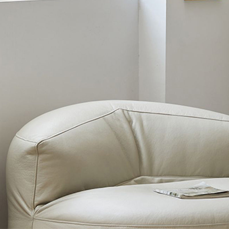 Modern Fixed Back Chair Solid Color Faux Leather Armless Chair