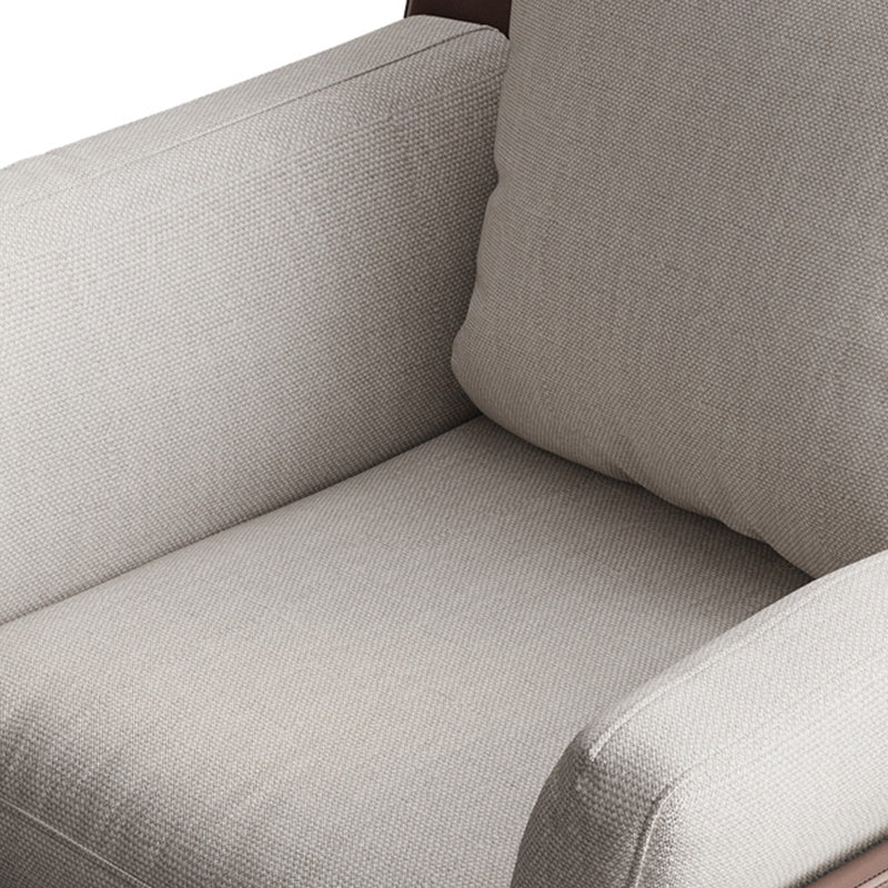 Contemporary 4 Legs Chair Flared Arms Chair with Removable Cushions