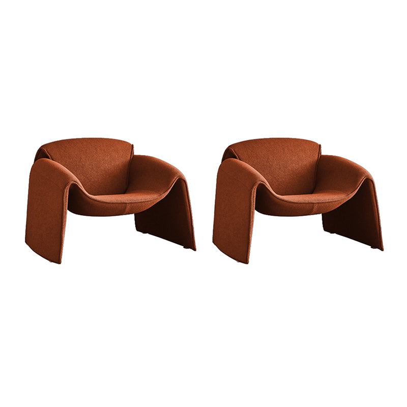 Contemporary 31.49" Wide Solid Color Fixed Back Back Sponge Arm Chair