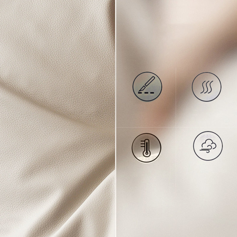 Scandinavian Futon Sofa Bed Square Arms with Storage Cushion Back Leather