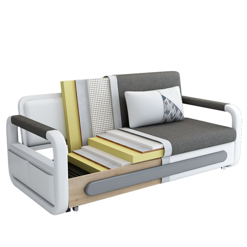 35" Wide Contemporary Sleeper Sofa Futon Storage Sleeper Sofa