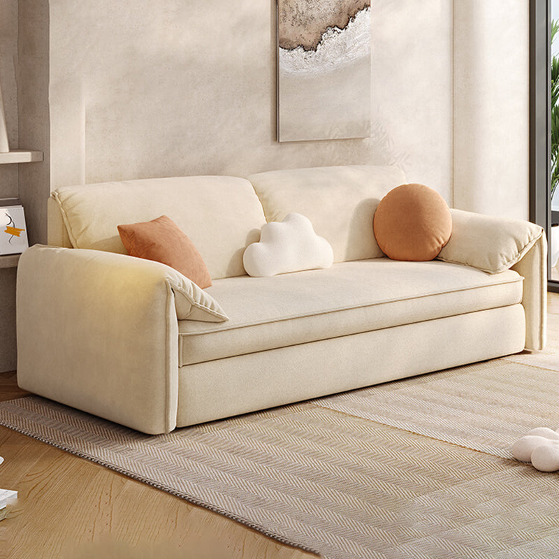 35" Wide Scandinavian Sleeper Sofa Futon Foldable White Sleeper Sofa