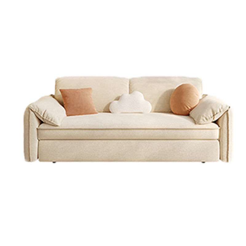 35" Wide Scandinavian Sleeper Sofa Futon Foldable White Sleeper Sofa