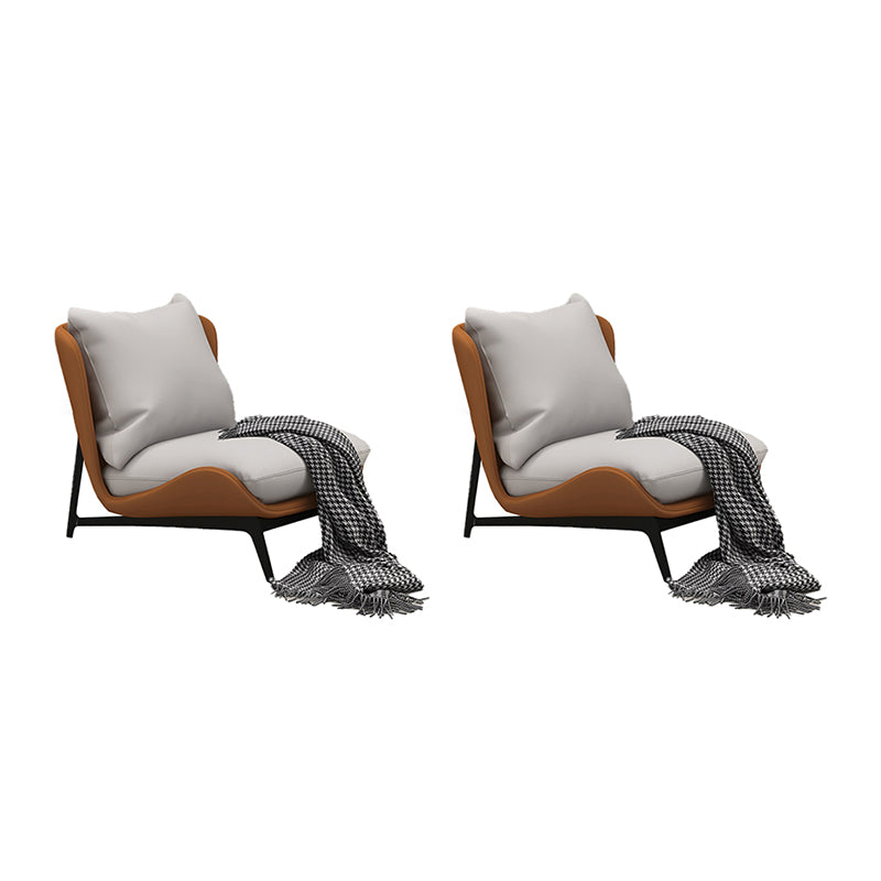 Contemporary Style 26.77" Wide Pillow Back Armless Lounge Chair