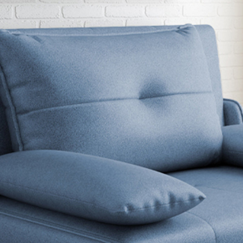 33" Wide Scandinavian Sleeper Sofa Futon Blue Storage Sleeper Sofa