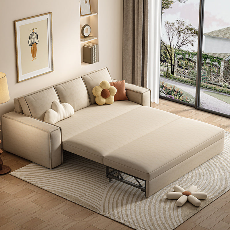 Contemporary Foldable Futon Sleeper White Futon and Mattress