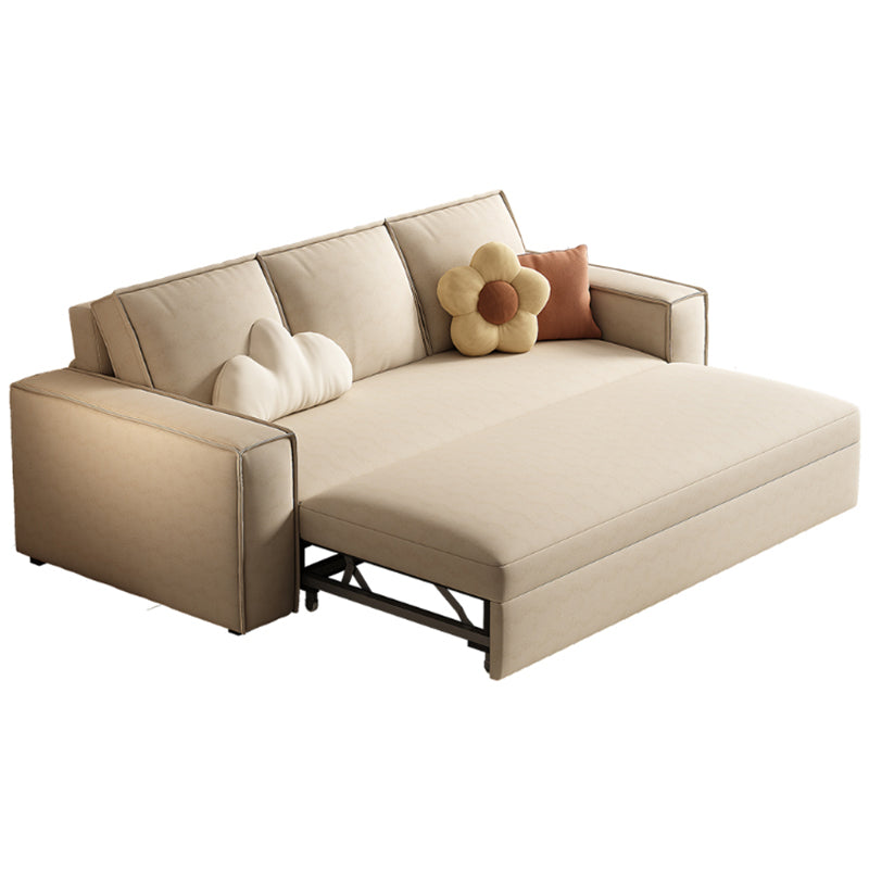 Contemporary Foldable Futon Sleeper White Futon and Mattress
