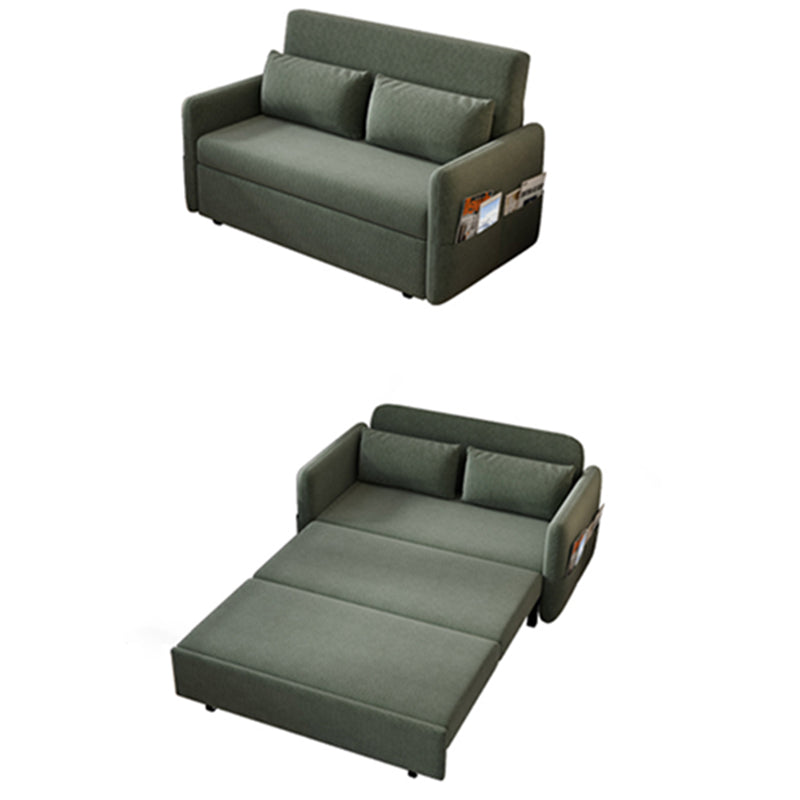 33" Wide Scandinavian Sleeper Sofa Futon Green Corduroy Sleeper Sofa