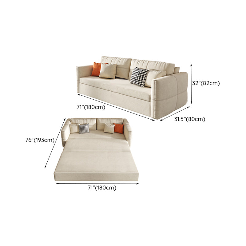 31" Wide Scandinavian Sleeper Sofa Futon Fabric Sleeper Sofa