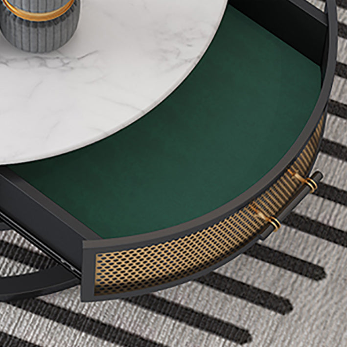 Frame 2 Nesting Coffee Table Set Modern Slate Cocktail Table with Drawer
