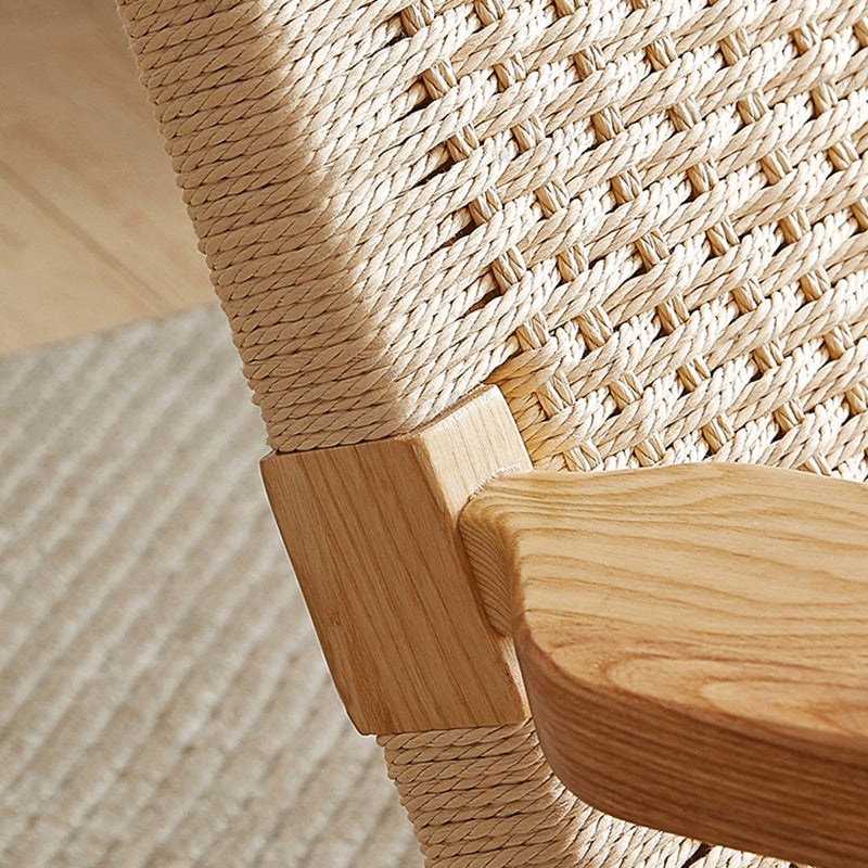 Scandinavian Wood Accent Armchair Solid Wood Frame Accent Armchair