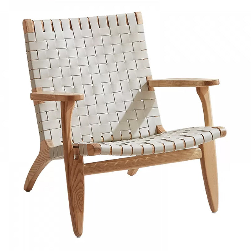 Scandinavian Wood Accent Armchair Solid Wood Frame Accent Armchair