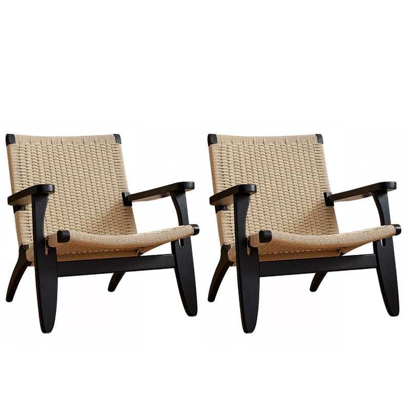 Scandinavian Wood Accent Armchair Solid Wood Frame Accent Armchair