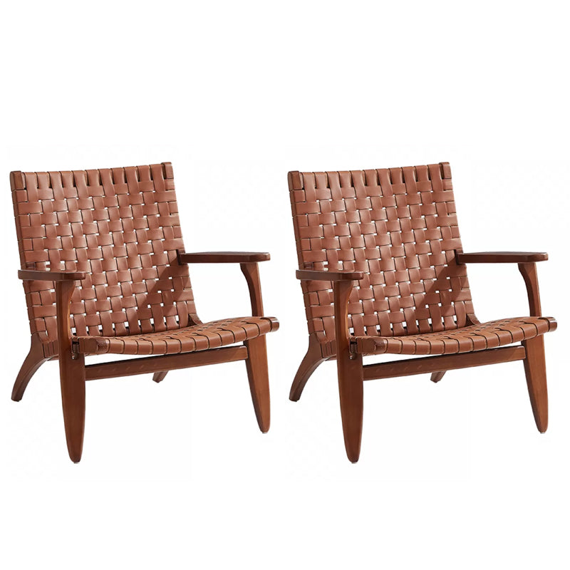 Scandinavian Wood Accent Armchair Solid Wood Frame Accent Armchair