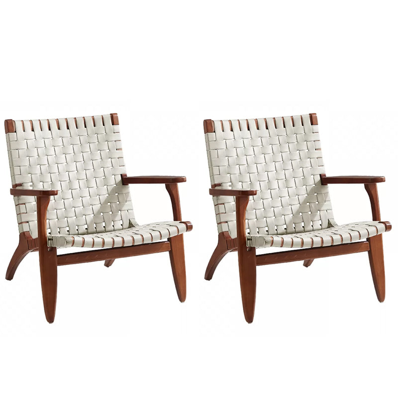 Scandinavian Wood Accent Armchair Solid Wood Frame Accent Armchair
