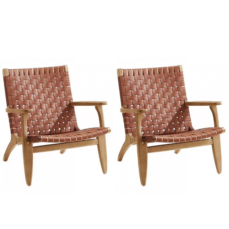 Scandinavian Wood Accent Armchair Solid Wood Frame Accent Armchair