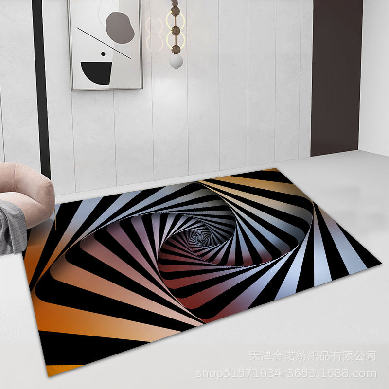 Modern Geometry Carpet Polyester Purple Carpet Washable Carpet for Drawing Room