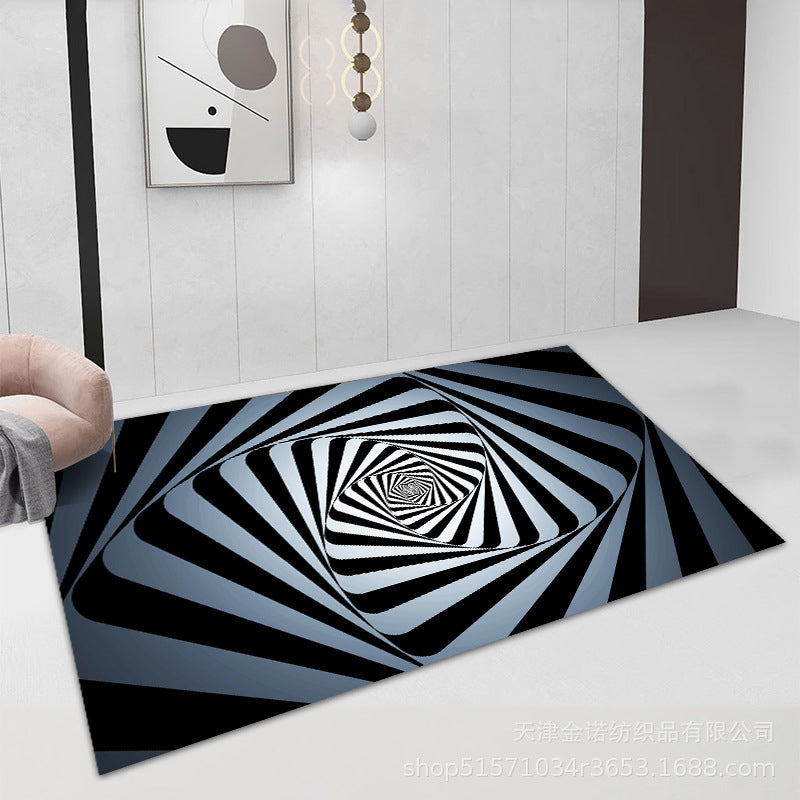 Modern Geometry Carpet Polyester Purple Carpet Washable Carpet for Drawing Room