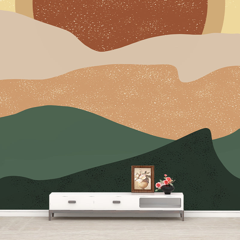Landscape Illustration Mural Wallpaper Environment Friendly Bedroom Wall Mural