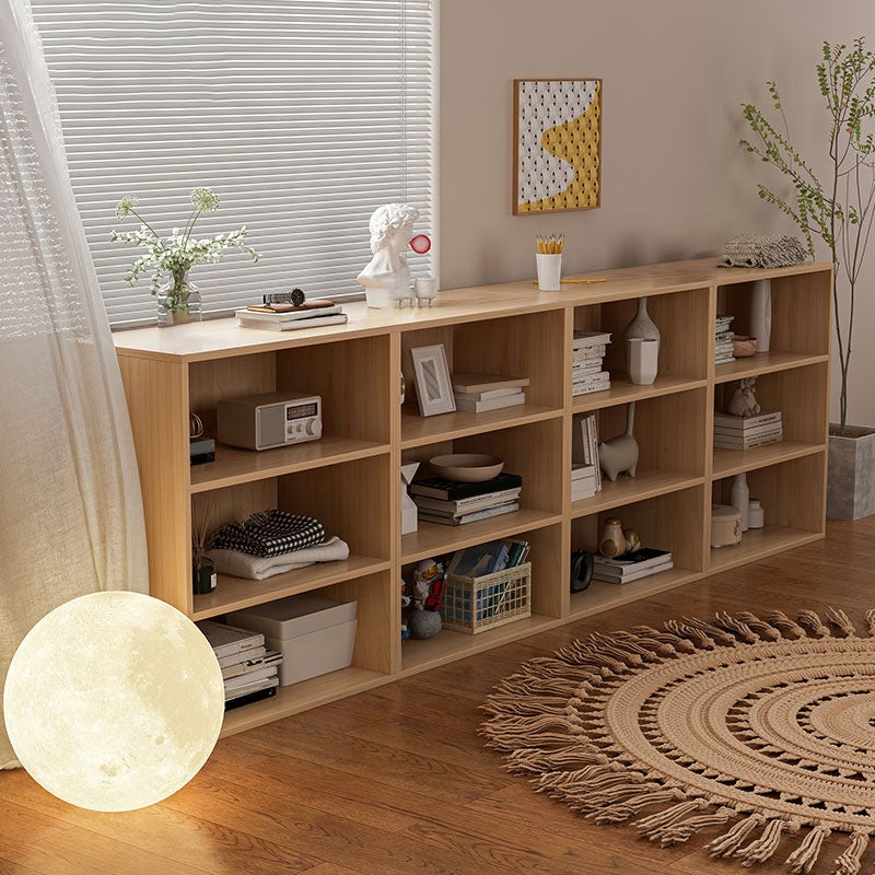 Engineered Wood Bookcase Standard Contemporary Closed Back Bookshelf