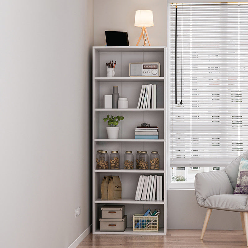 Engineered Wood Bookcase Standard Contemporary Closed Back Bookshelf