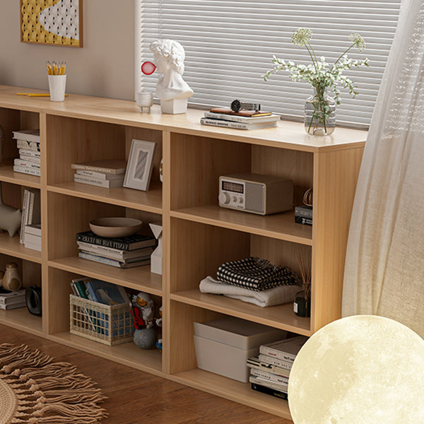 Engineered Wood Bookcase Standard Contemporary Closed Back Bookshelf