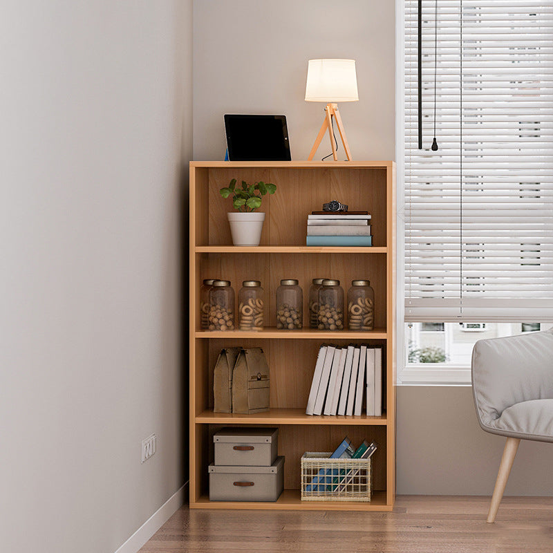 Engineered Wood Bookcase Standard Contemporary Closed Back Bookshelf