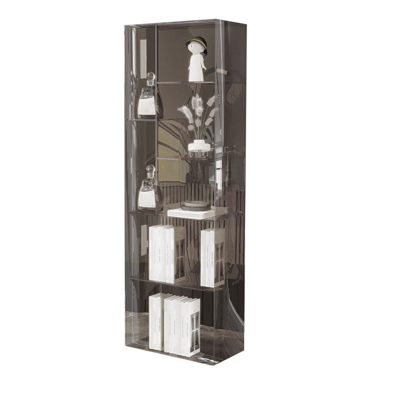 Modern Closed Back Standard Bookshelf Acrylic Bookcase with Shelves for Study Room