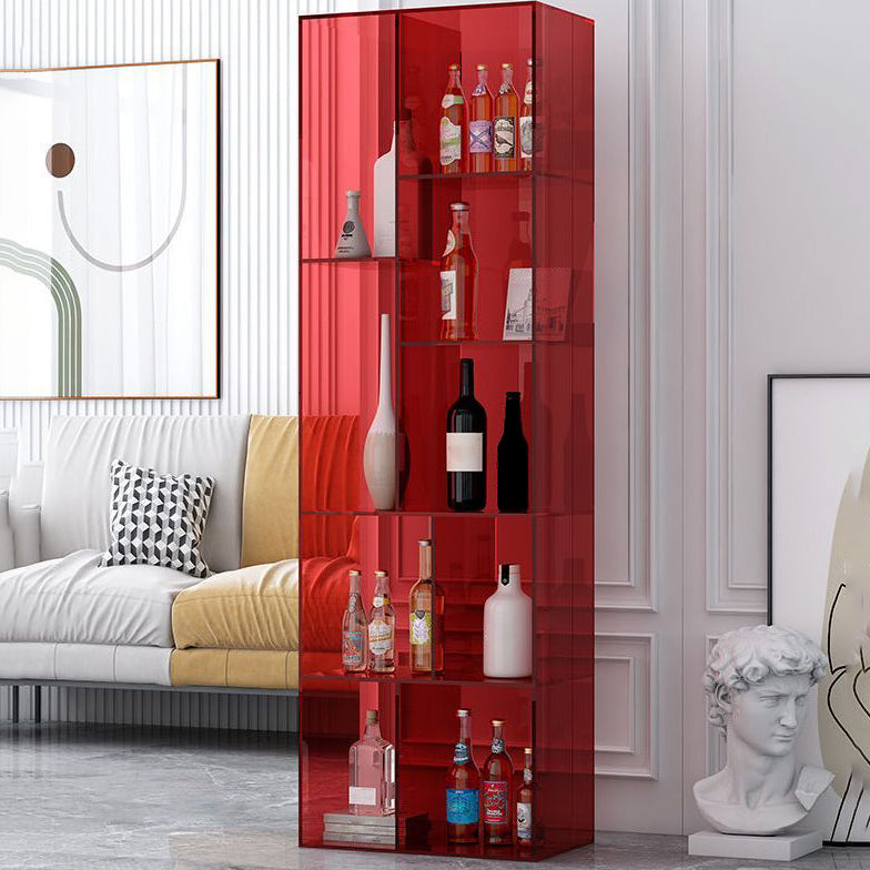 Modern Closed Back Standard Bookshelf Acrylic Bookcase with Shelves for Study Room