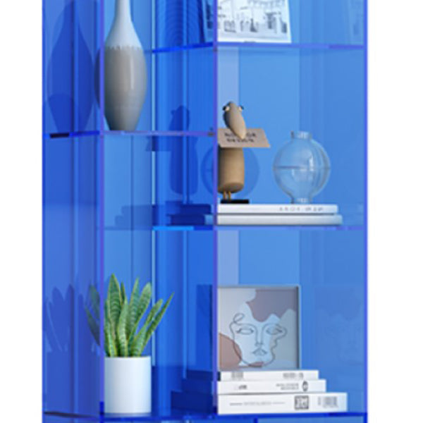 Modern Closed Back Standard Bookshelf Acrylic Bookcase with Shelves for Study Room