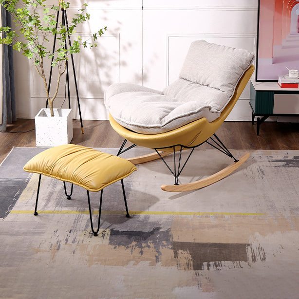 Leisure Chaise Upholstered Lazy Sofa Chair Modern Home Rocking Chair