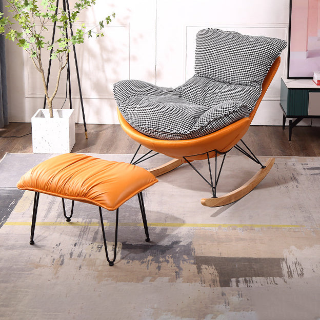Leisure Chaise Upholstered Lazy Sofa Chair Modern Home Rocking Chair