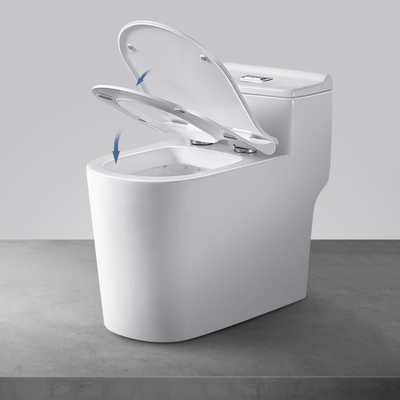 Modern Toilet Bowl One Piece Toilet Floor Mounted Siphon Jet Toilet