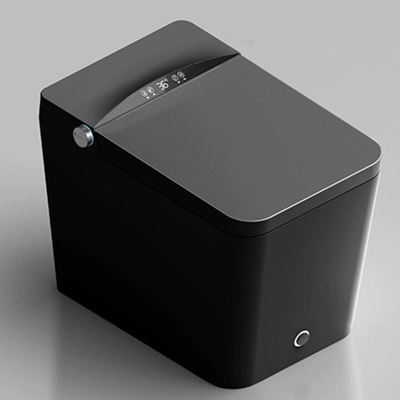 Modern Floor Mount Flush Toilet Heated Seat Included Toilet Bowl for Washroom