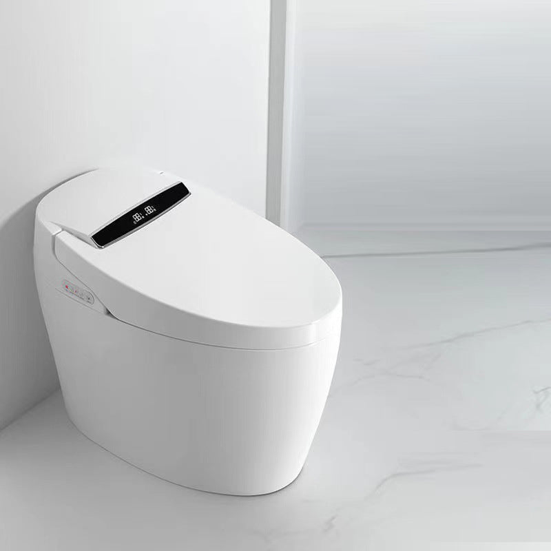 Modern Floor Mounted Flush Toilet White Siphon Jet Toilet Bowl with Seat for Washroom