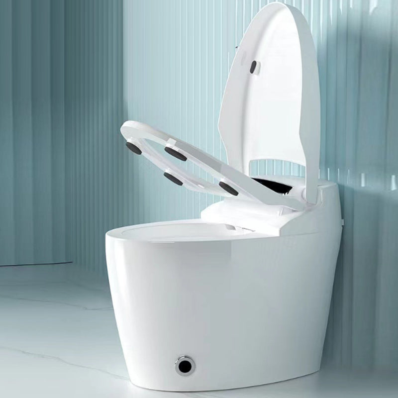 Modern Floor Mounted Flush Toilet White Siphon Jet Toilet Bowl with Seat for Washroom