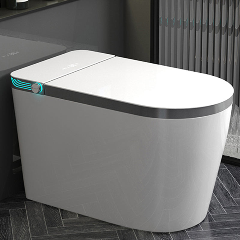 Modern Floor Mount Flush Toilet Siphon Jet Toilet Bowl with Slow Close Seat for Washroom