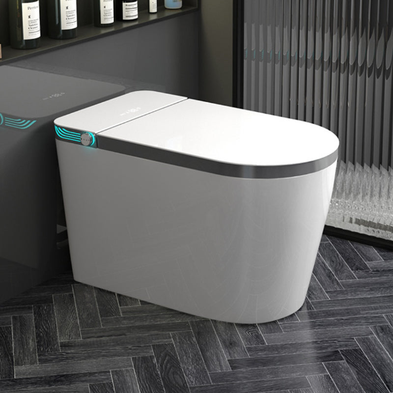 Modern Floor Mount Flush Toilet Siphon Jet Toilet Bowl with Slow Close Seat for Washroom