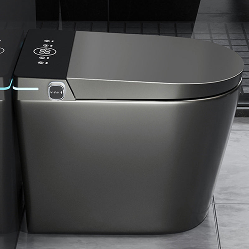 Modern Floor Mount Flush Toilet Siphon Jet Urine Toilet with Slow Close Seat for Washroom