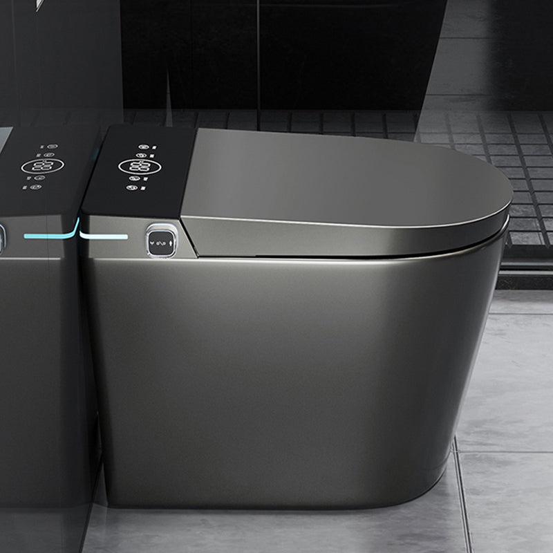 Modern Floor Mount Flush Toilet Siphon Jet Urine Toilet with Slow Close Seat for Washroom