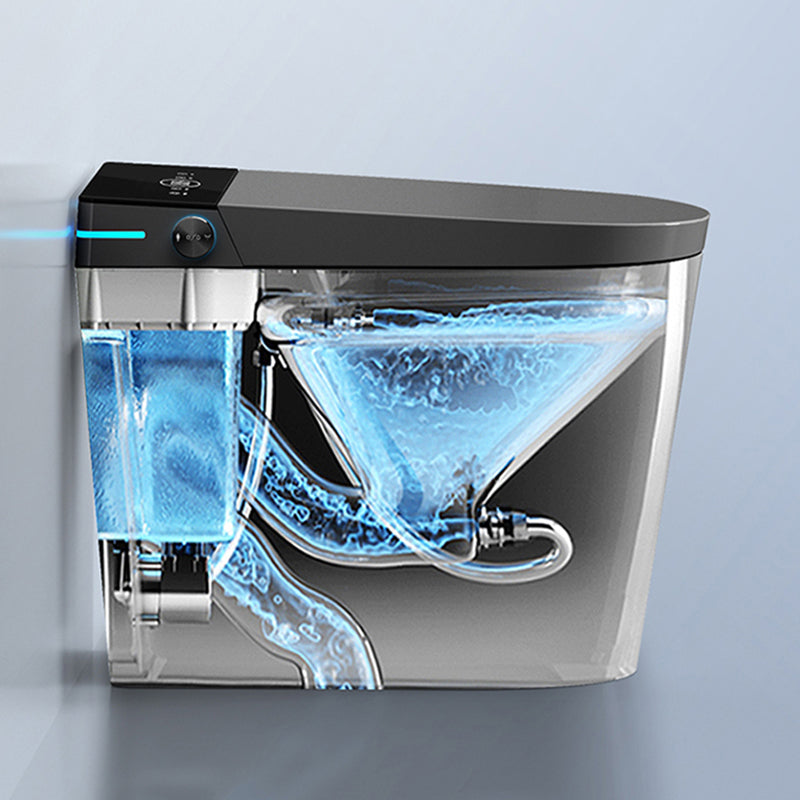 Modern Floor Mount Flush Toilet Siphon Jet Urine Toilet with Slow Close Seat for Washroom