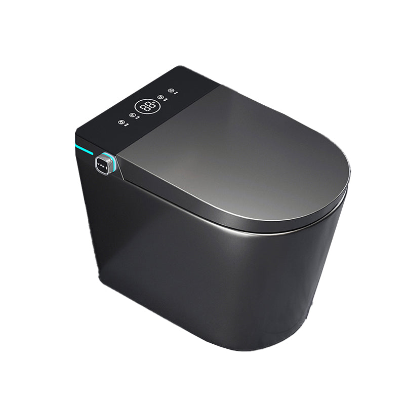 Modern Floor Mount Flush Toilet Siphon Jet Urine Toilet with Slow Close Seat for Washroom