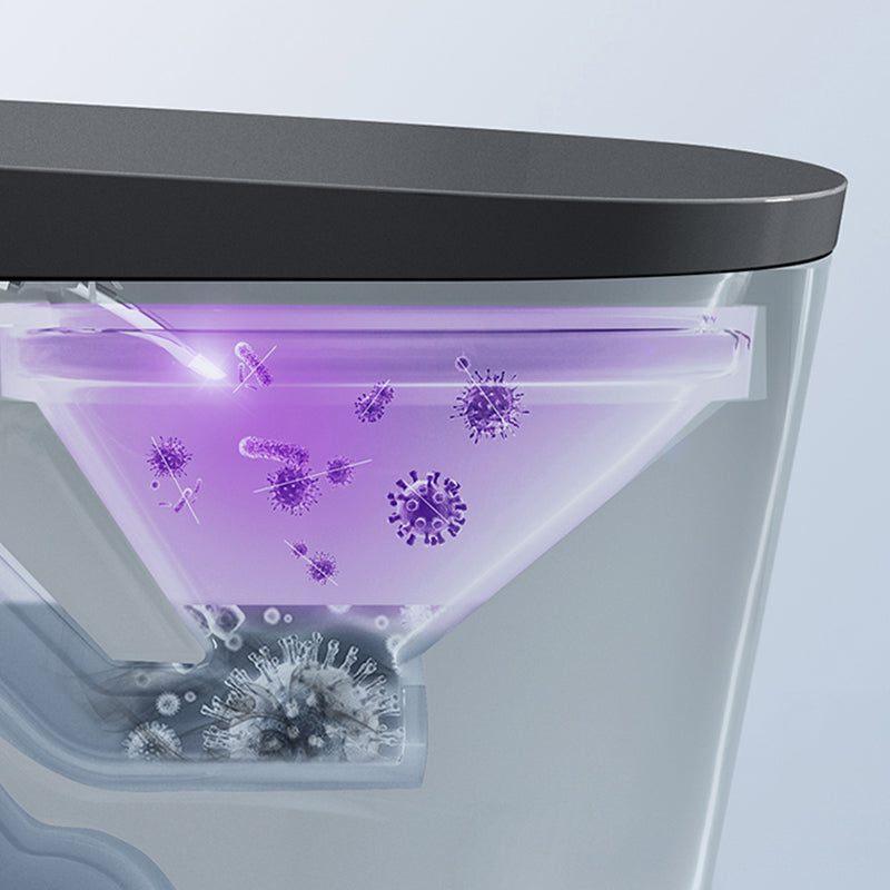 Modern Floor Mount Flush Toilet Siphon Jet Urine Toilet with Slow Close Seat for Washroom