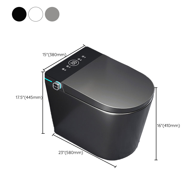 Modern Floor Mount Flush Toilet Siphon Jet Urine Toilet with Slow Close Seat for Washroom