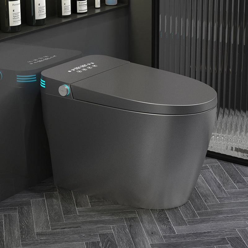 Modern Floor Mount Flush Toilet Siphon Jet Urine Toilet with Heated Seat for Washroom