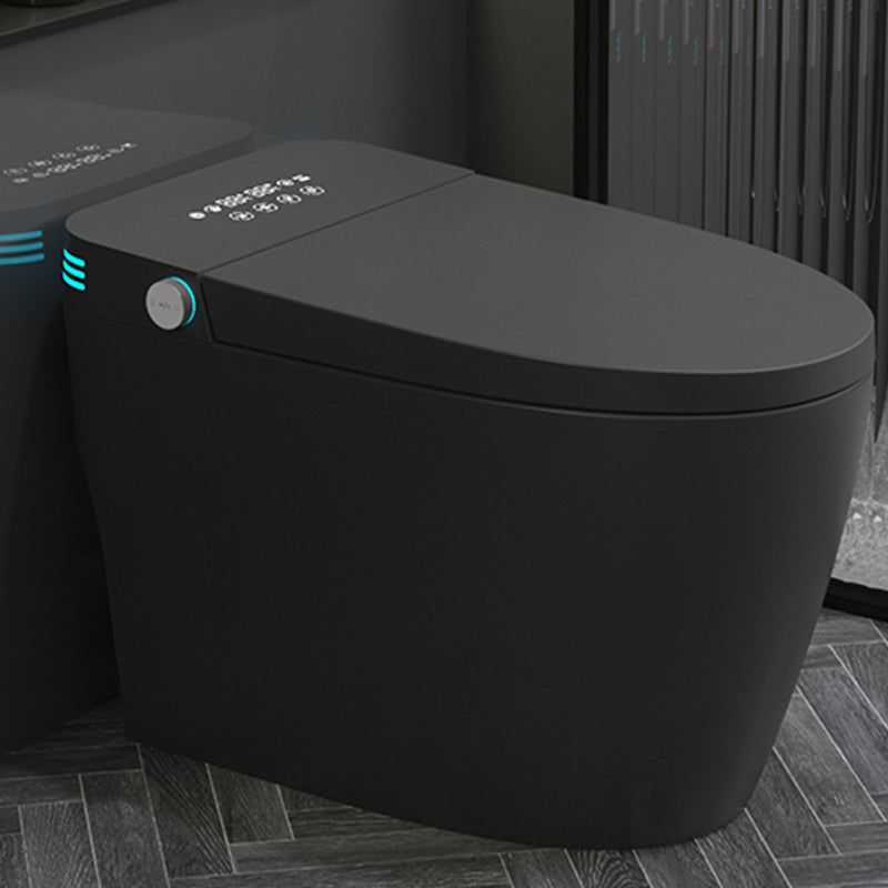 Modern Floor Mount Flush Toilet Siphon Jet Urine Toilet with Heated Seat for Washroom